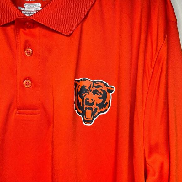 Fanatics Chicago Bears Men's Orange Polo 2XL Football Big and Tall Tailgate NFL - Picture 3 of 7